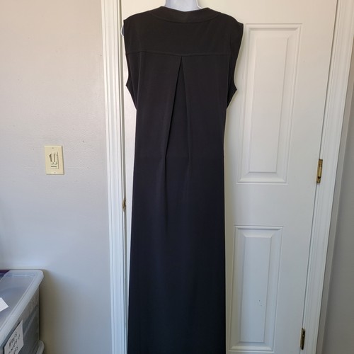 Athleta Marlow Maxi Dress Slerveless Lightweight Tie Front Black Size Small - Picture 10 of 16