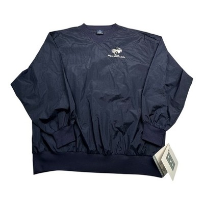 Port Authority Team Sportamobile V-Neck Pullover Windbreaker Mens XL Navy Nylon
