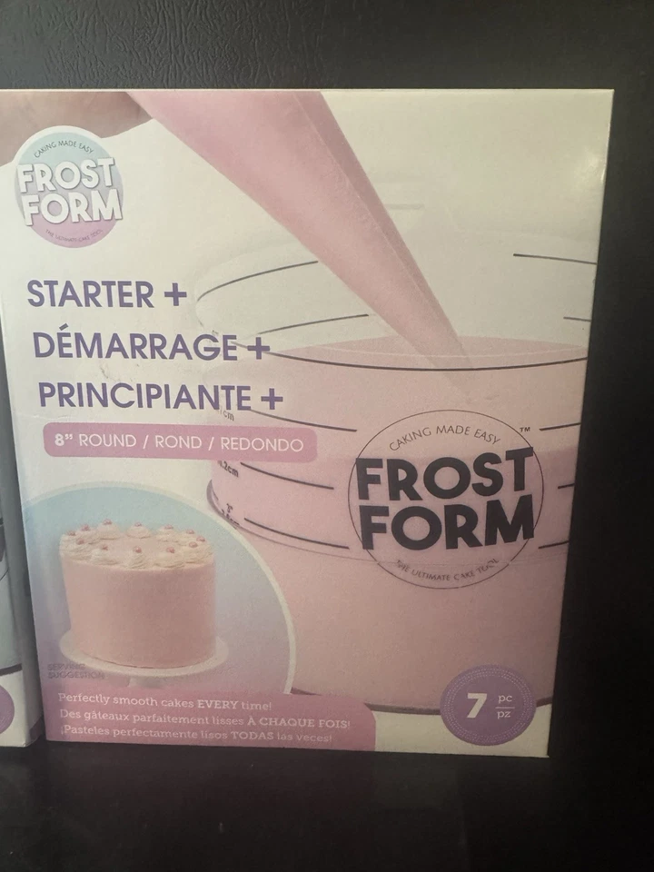Набор для торта Frost Form 6 дюймов 8 дюймов круглый стартовый набор --2 упаковки для гладкого украшения - Изображение 2 из 3