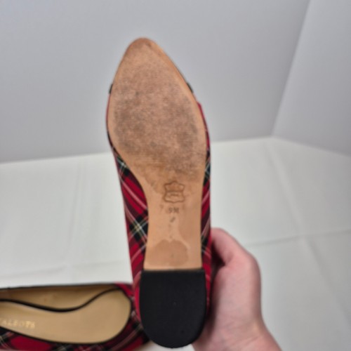 Talbots Edison Damen-Flats mit Schleife 9 kariert rot grün schwarz Schottenmuster Urlaubsschuhe - Bild 9 von 19