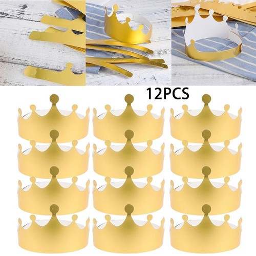 12 X Paper Crowns H??te party accessories?r F??r costume??mbridal party 19.5 X 19.5 X 11.5 Cm - Picture 9 of 12