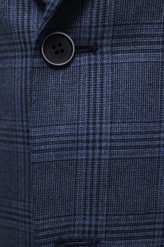 TOMMY HILFIGER mens blue PLAID two button sport coat suit jacket blazer 40 R - Picture 8 of 14