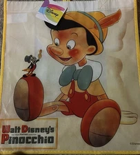 Disney Pinocchio Large Reusable Tote Bag! Rare