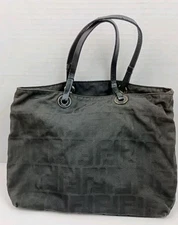 FENDI FF Zucca Pattern Tote Bag Handbag Purse 