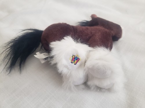 EUC Ganz Webkinz 10" Clydesdale Brn/White Horse Stuffed Animal Plush Toy NO CODE - Picture 5 of 8