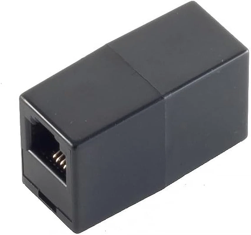 Pennle Set di 2 Adattatori RJ45 a RJ11 Nero, Convertitore Estensione Cavo Telefonico e Modem ADSL, Trasmissione Stabile