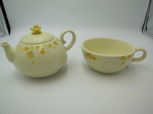 Starbucks China Mid-Autumn Osmanthus Seasons Tetera Amarilla 320 ml Taza 165 ml Juego - Imagen 2 de 12