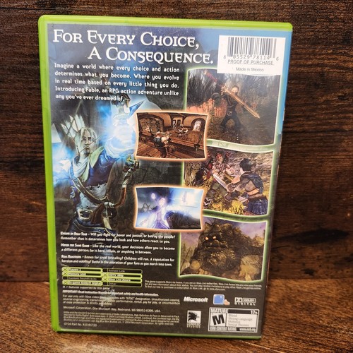 Fable Xbox Juego Original Manual Completo CIB Probado Funcionando 2004 - Imagen 2 de 4