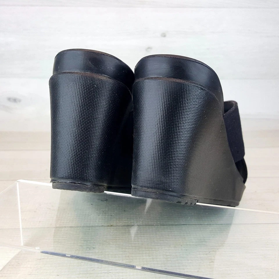 Crocs Comfort Leigh II Xstrap Wedge Heel Sandals Black Size 9 Cross Strap NEW - Image 3 of 4