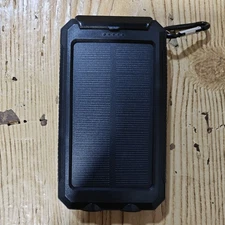 Large Capacity Portable Solar Power Bank, 20,000 mAh, Model S1008D, Blue