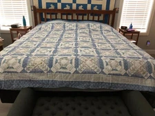 JC Penney JCP Home Floral 96 x 84 Quilt Coverlet Comforter King/Queen 1994 