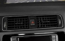 Cubierta de ventilación de salida de aire medio de acero negro para Volkswagen Jetta MK6 2015~2018
