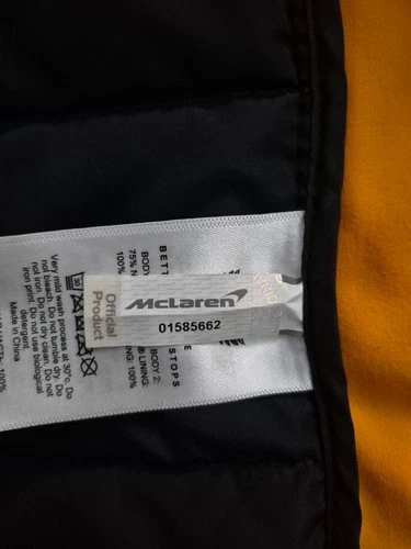 Official McLaren Castore Formula 1 Racing Puffy Vest men's XL, F1 image 4