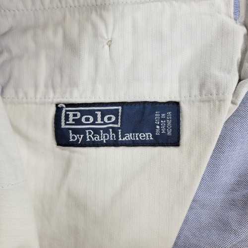 Pantalones Cortos Chinos Polo Ralph Lauren Para Hombres 34 Azul Punta de Alfiler Algodón Calce Recto Informales - Imagen 2 de 14