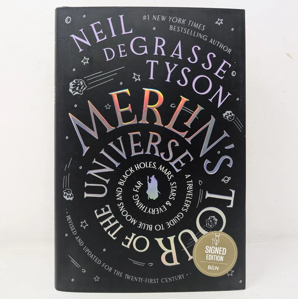 Neil deGrasse Tyson Signed Merlin's Tour of the Universe Autographed 1st Ed Book Foto 2 de 4