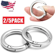 5Pcs Spring O Ring Open Key Leather Bag Strap Pendant Buckle Snap Clasp Clip USA