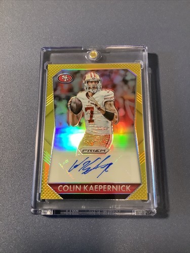 2015 Colin Kaepernick Gold AUTO Prizm 4/5 RARE 49ers