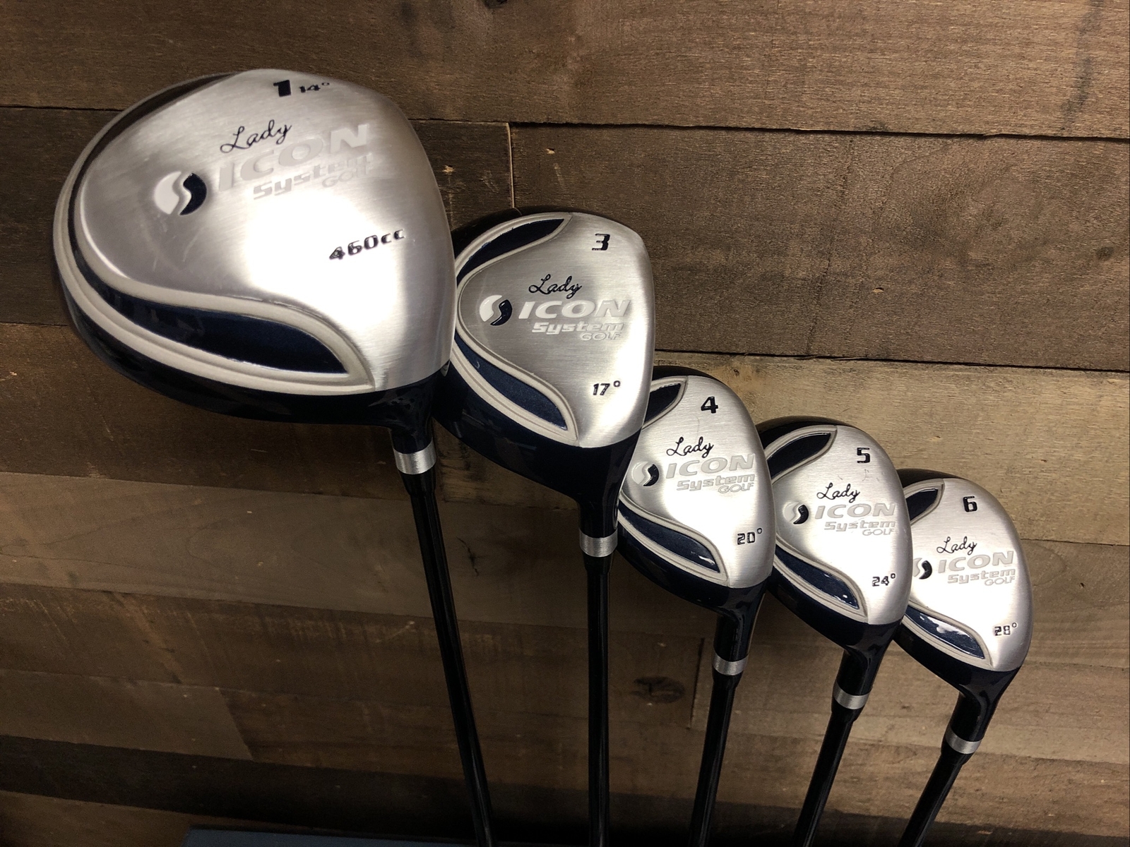 DEMO RH Womens Icon System Golf 14° Driver 3 Wood #4,5,6 Hybrid L Flex 5650-ICON