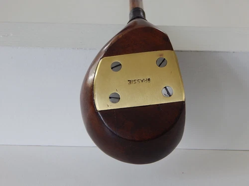 Antique Restored Ideal Wood Shaft Brassie Golf Club - 1920's LH