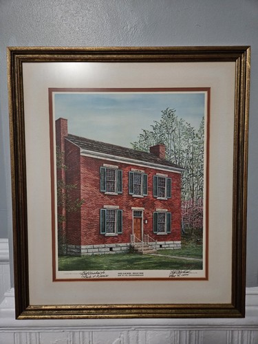 Vintage Signed 1973 C.G. Morehead Shaker House Matted & Framed Print Plate XVII - Picture 1 of 9