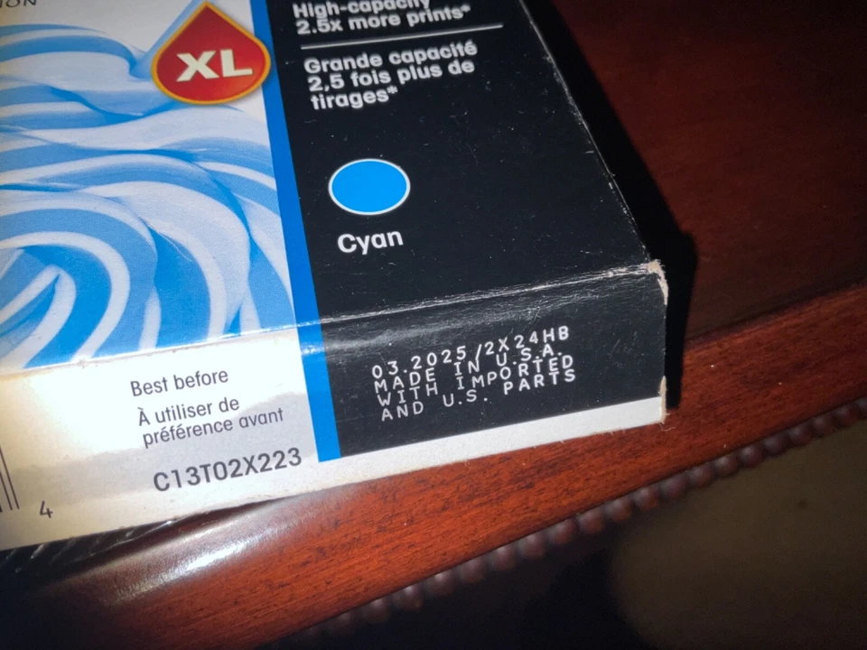 Genuine Epson 212XL Cyan High Yield (T212XL220-S/CP) - Exp 03/2025 - Image 2 of 4