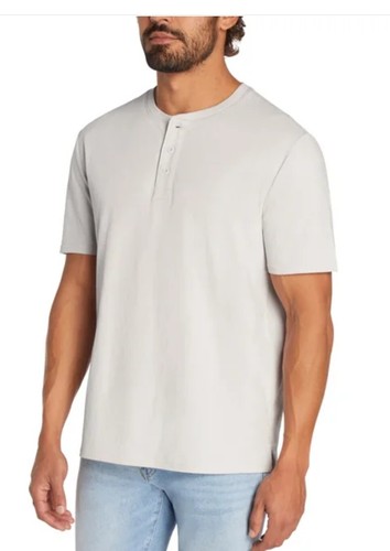 Camisa Henley de manga corta Gap para hombre nueva con etiquetas, azul y gris - Imagen 10 de 11