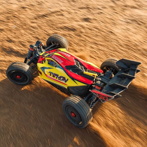 ARRMA ARA4206V4T2 1/8 TYPHON MEGA 665 4X4 RTR Brushed Buggy, Yellow - Picture 10 of 12