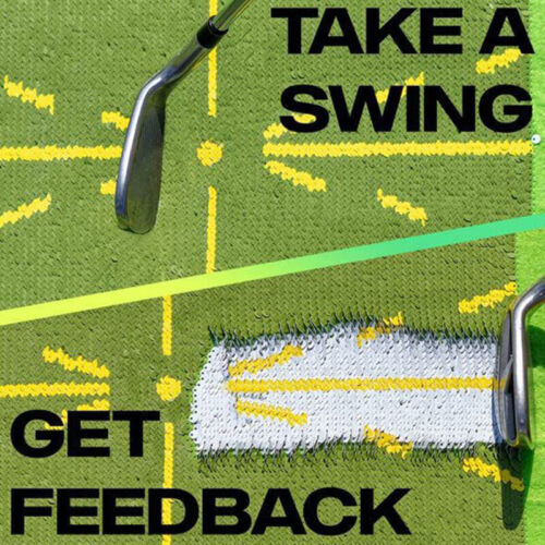 Alfombra de entrenamiento de golf portátil para detección de swing alfombra de práctica de bateo golpeteo AiCO - Imagen 6 de 12