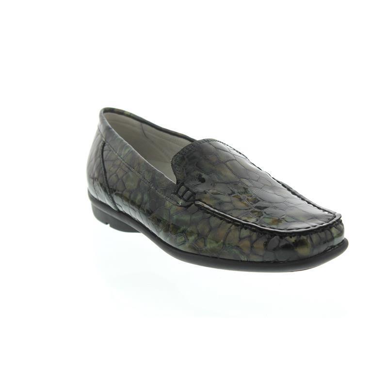 Waldlaufer 431000 HARRIET Green Brownish Patent Leather H Fitting