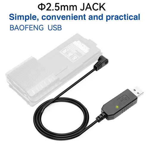 Walkie Talkie USB Charger Cable For UV-5R UV5R UV-82 3800mAh UV-S9 Plus AR-152 - Zdjęcie 8 z 12