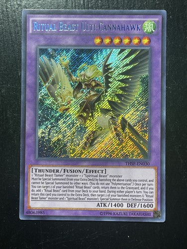 Yugioh RITUAL BEAST ULTI-CANNAHAWK THSF-EN030 Secret Rare  NM - Picture 2 of 7