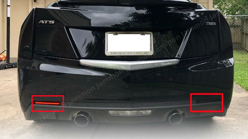 2x Smoked Red LED Rear Bumper DRL Brake Lights For Cadillac 13-19 ATS/17-18 XT5 - Foto 5 di 10