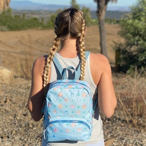 Animal Crossing New Horizons Outdoor Pattern Mini Backpack w Switch Pocket - Picture 6 of 6