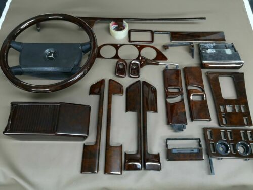 For Mercedes benz W126 Wood Trim Set 500se 500sel 280se Wood Dashboard - Picture 2 of 11
