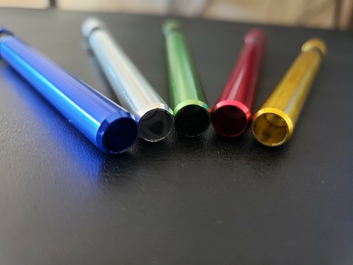 5-Pack "Push Pipe" Authentic Multicolor Self Cleaning One Hitter Chillums - Picture 3 of 5