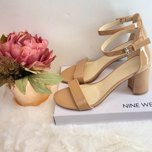 NIB NINE WEST WOMEN SHOES BLOCK HEEL SANDALS ANKLE STRAP ELEGANT - Picture 2 of 16