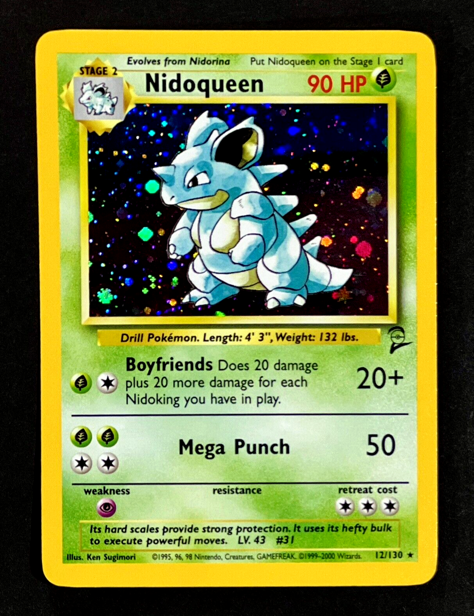 2000 Pokemon NIDOQUEEN Base Set 2 Edition HOLO Foil Rare