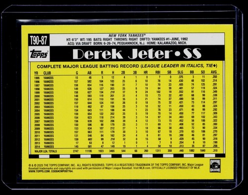 2025 Topps Series 1 1990 TOPPS BASEBALL (Choose Your Card & Complete Your Set) - Picture 83 of 95