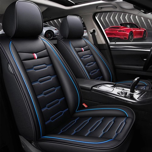 Neu Leder Vorne Hinten Komplettset Autositzbezüge Zubehör Vorne Hinten Komplettset - Bild 2 von 27