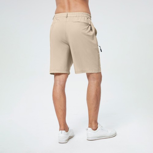 Men's Hiking Cargo Shorts Elastic Waist Stretch Quick Dry Casual Shorts with ... - Picture 2 of 6