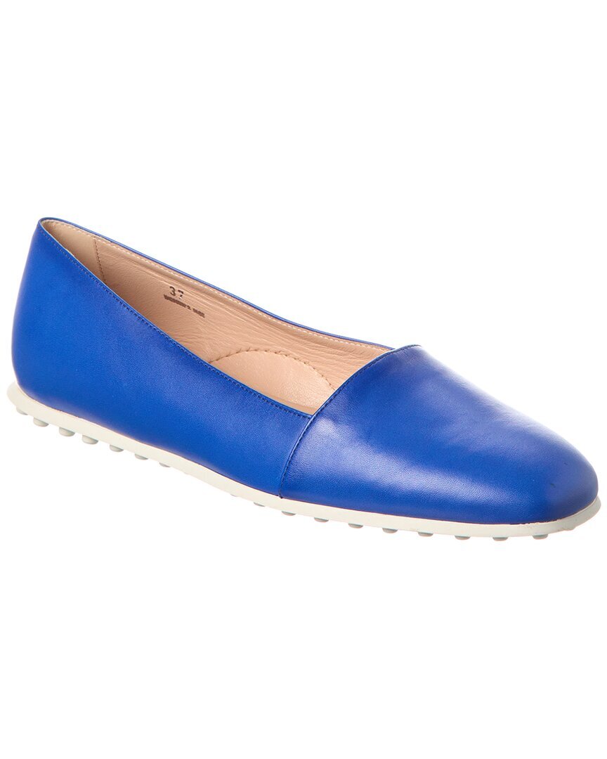 Женская кожаная обувь на плоской подошве Tod S, синяя, 37