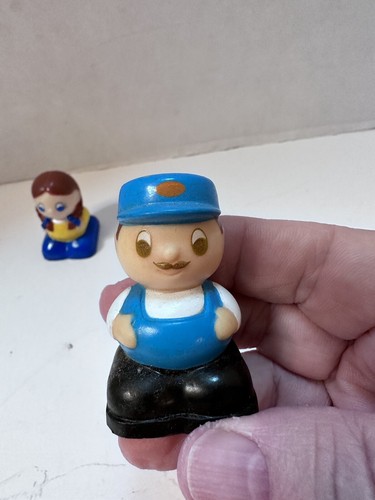 KONVOLUT 2 VINTAGE 1980er TYCO BRICK BLOCK PEOPLE Gummi Gebäude Figuren 2" - Bild 3 von 6