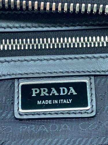 PRADA Shoulder Bag Vitterodino Triangle Leather Black Plain Used - Picture 5 of 9