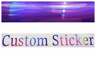Purple Neo Hologram Chrome Custom Text Slogan Name Stickers Decals Fonts 91-100