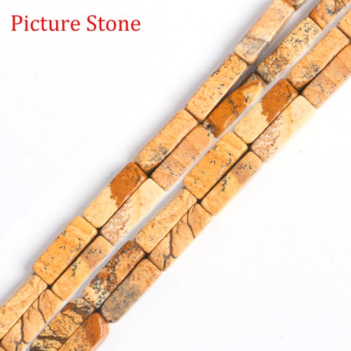 1 Strang 4*13mm Natürlicher Edelstein Perlen Walzen Halbedelstein Bastelperlen - Bild 38 von 45