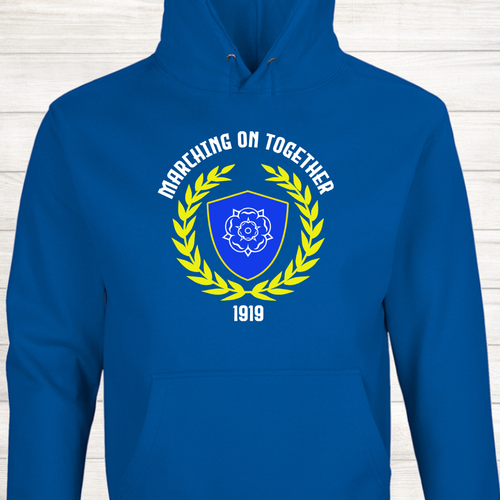 Felpa con cappuccio Leeds United LUFC Football Marching on together The Whites Wreath - Foto 8 di 11