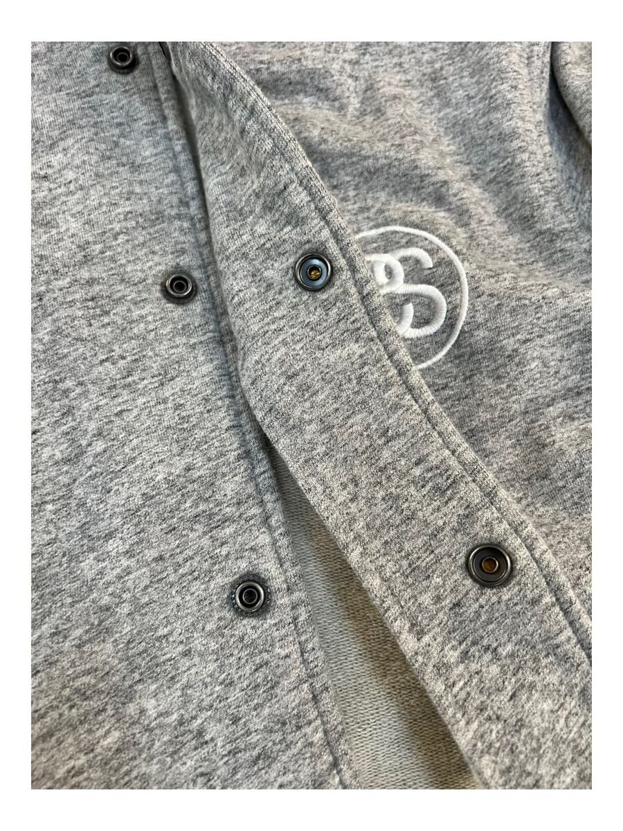 Stussy SS Link Varsity Letterman Jacket Grey / White Striped Stussy SS Link Varsity Letterman Jacket Grey / White Striped