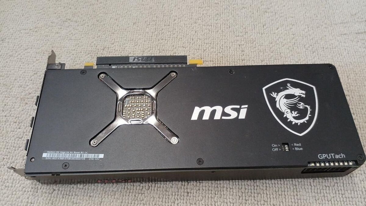 MSI AMD RADEON RX VEGA 64 8GB AIR BOOST Graphics Card Used MSI AMD RADEON RX VEGA 64 8GB AIR BOOST Graphics Card Used