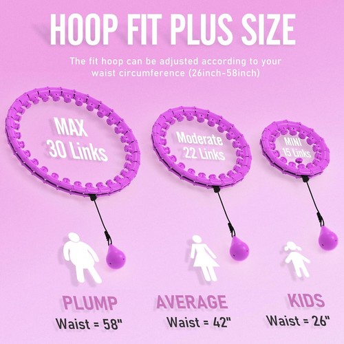 Weighted Infinity Hula Hoop for Adults – Plus Size Fitness Hoop for Weight Loss - Picture 3 of 6