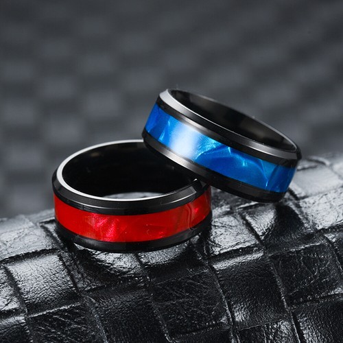 Ringe Herren Titan Stahlband Silber Damen Fashion Dragon Punk Damen+ K - Bild 6 von 18